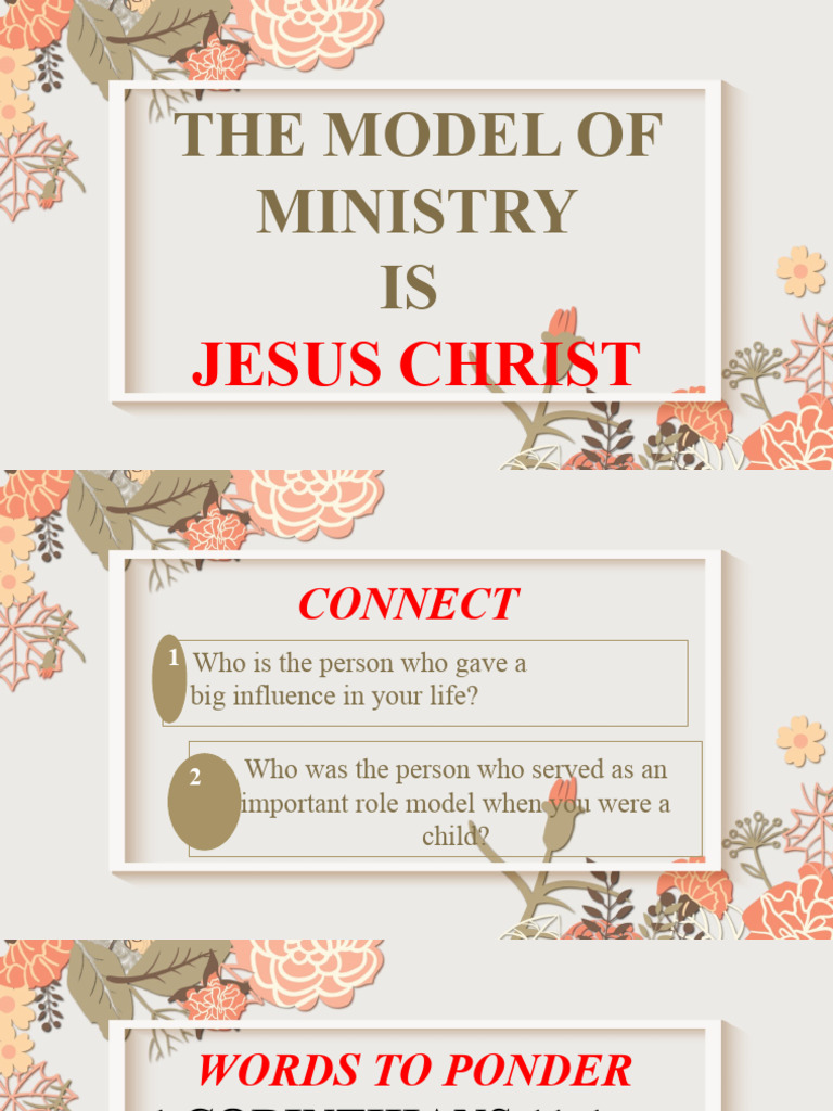 The Model of Ministry Is Jesus Christ | PDF | Jesus | Humility
