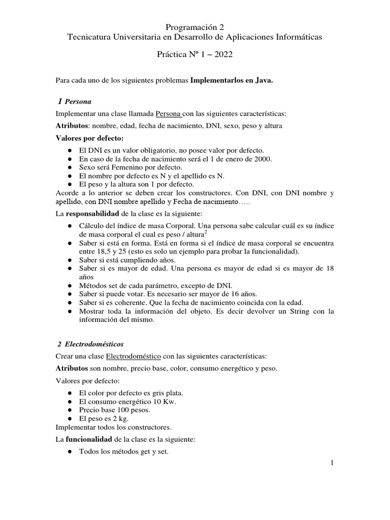 Ejercicios Java: Clases y Métodos | PDF | Rectángulo | Documento de ...
