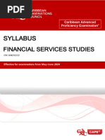 CAPE Financial Services Studies Syllabus Revised