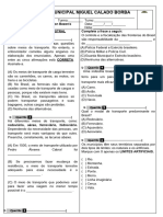 RECUPERAÇÃO BIMESTRAL - 7° Ano C - GEOGRAFIA - Prof. WEMERSON - PROVA PRONTA