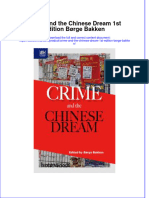 Download Crime And The Chinese Dream 1St Edition Borge Bakken online ebook  texxtbook full chapter pdf 