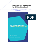 Critical Epidemiology and The Peoples Health 1St Edition Jaime Breilh Online Ebook Texxtbook Full Chapter PDF