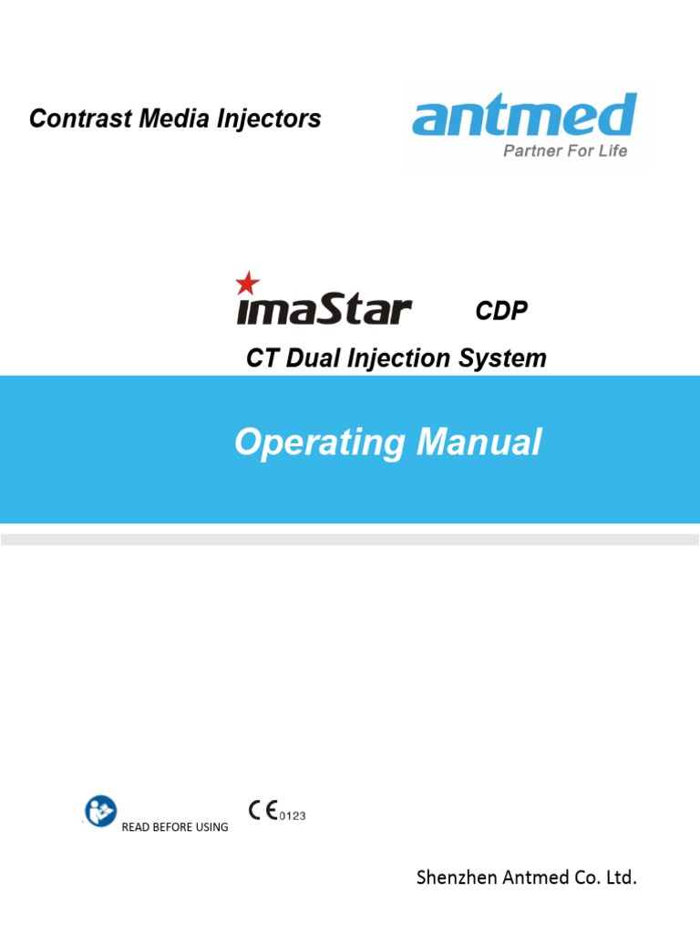 Antmed CT Dual Head Injector Manual | PDF | Syringe | Ct Scan