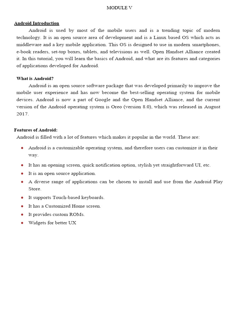 Unit 5 | PDF | Android (Operating System) | Eclipse (Software)