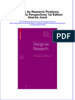 Design As Research Positions Arguments Perspectives 1St Edition Gesche Joost Online Ebook Texxtbook Full Chapter PDF