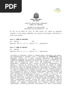 Modelo Termo de Acordo Pré-Processual - Divórcio