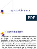 DPL Capacidad de Planta