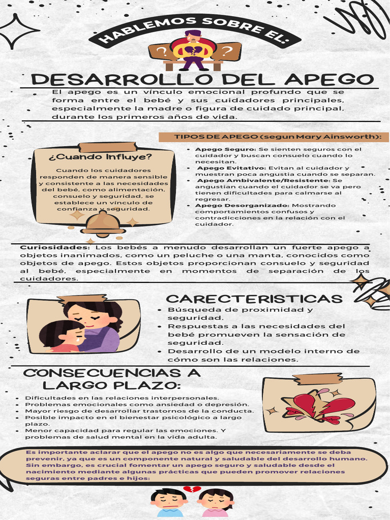 Tipos de Apego en el Desarrollo Infantil | PDF | Teoría de apego ...