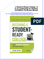 Download ebook Becoming A Student Ready College A New Culture Of Leadership For Student Success 2Nd Edition Tia Brown Mcnair online pdf all chapter docx epub 
