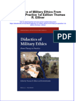 Didactics of Military Ethics From Theory To Practice 1St Edition Thomas R Elsner Online Ebook Texxtbook Full Chapter PDF