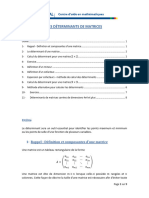 Les Determinants Des Matrices