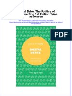 Digital Detox The Politics of Disconnecting 1St Edition Trine Syvertsen Online Ebook Texxtbook Full Chapter PDF
