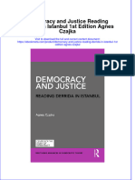 Ebook Democracy and Justice Reading Derrida in Istanbul 1St Edition Agnes Czajka Online PDF All Chapter