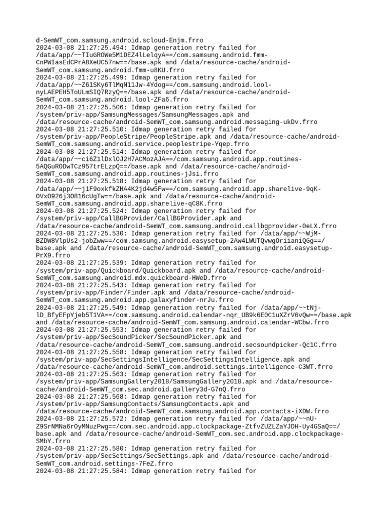 Samsung App Idmap Generation Failures | PDF | Android (Robot) | Android ...