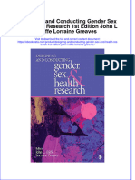 Download Designing And Conducting Gender Sex And Health Research 1St Edition John L Oliffe Lorraine Greaves online ebook  texxtbook full chapter pdf 