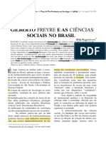 Gilberto Freyre e As Ciências Sociais No Brasil