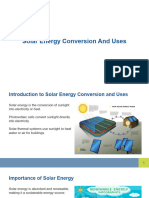 Solar Energy Conversion and Uses