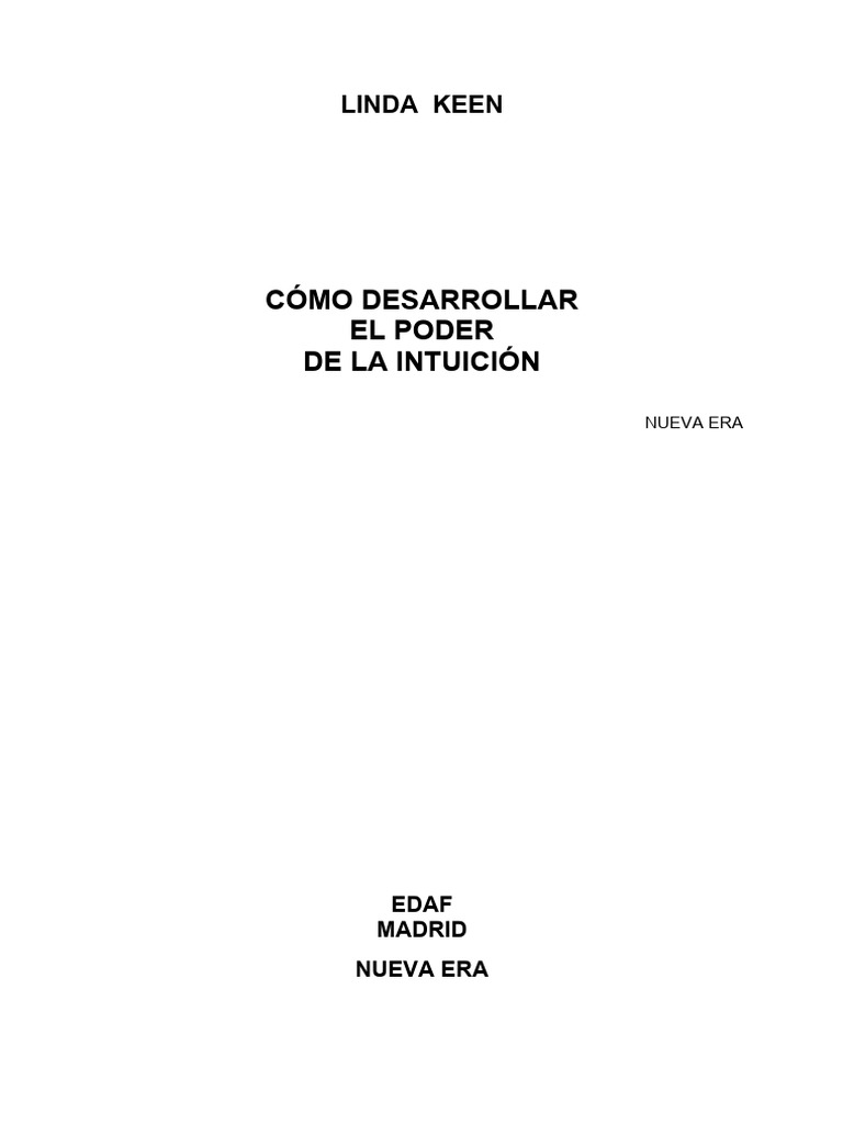 Linda Keen Como Desarrollar El Poder de La Intuicion - Audio | PDF ...