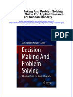 Download Decision Making And Problem Solving A Practical Guide For Applied Research Sachi Nandan Mohanty online ebook  texxtbook full chapter pdf 