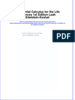 Download Differential Calculus For The Life Sciences 1St Edition Leah Edelstein Keshet online ebook  texxtbook full chapter pdf 