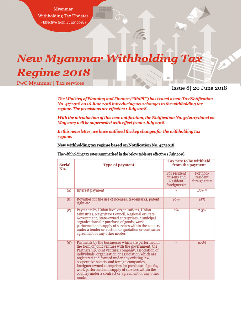 WHT Notification - English | PDF | Taxes | Government Finances