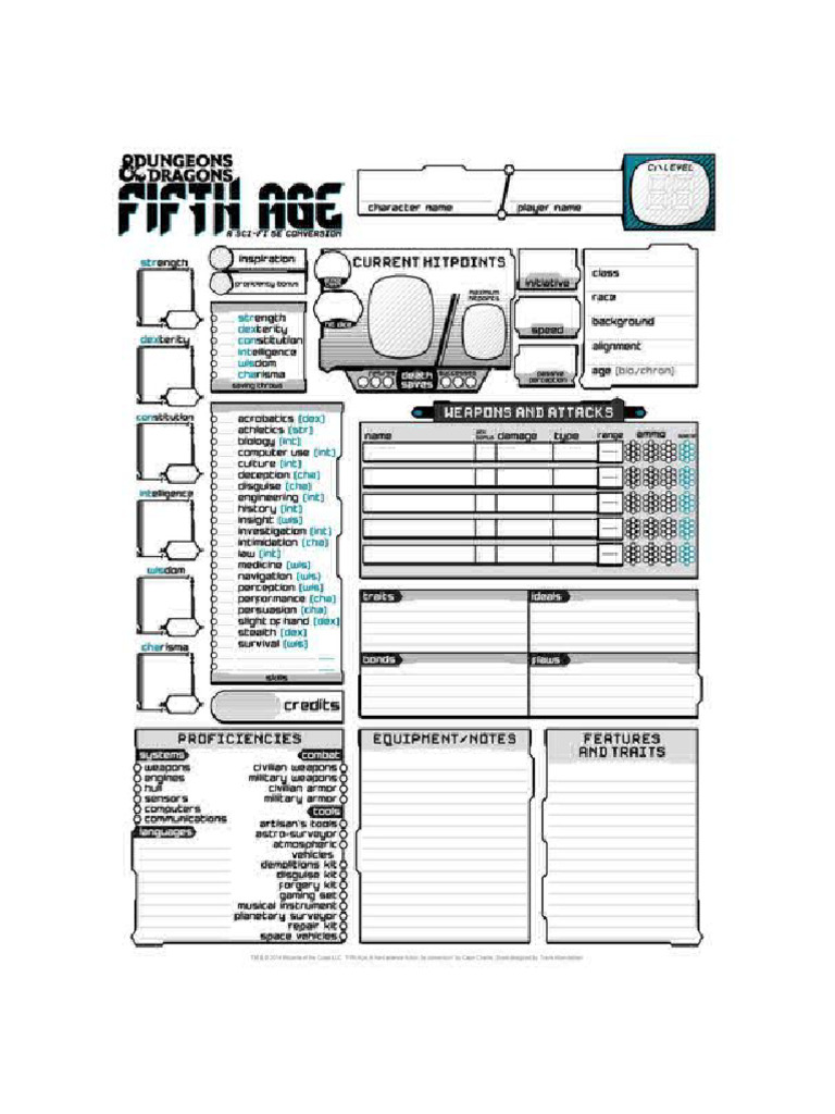 RPG Character Sheet 2 | PDF
