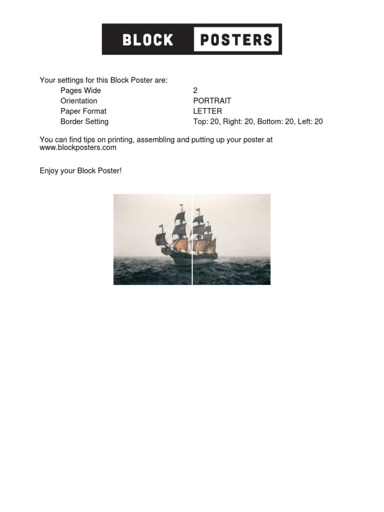 Block Poster Printing Settings Guide | PDF | Games & Activities | Law