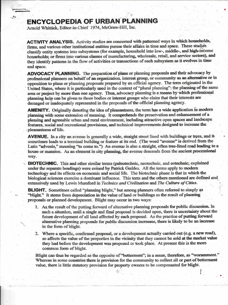 Urban Planning Handouts Pdf