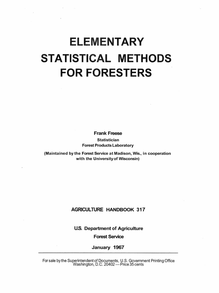Elementary Stats For Foresters | PDF