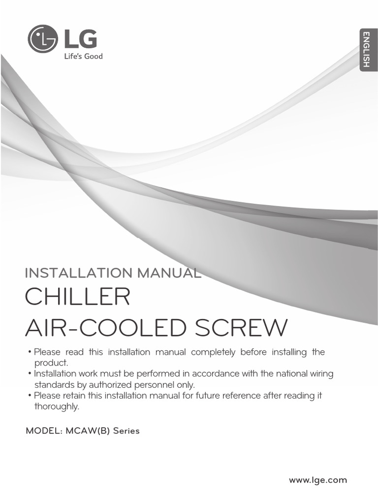 Air-Cooled Screw Chiller Installation Guide | PDF | Heat Exchanger ...