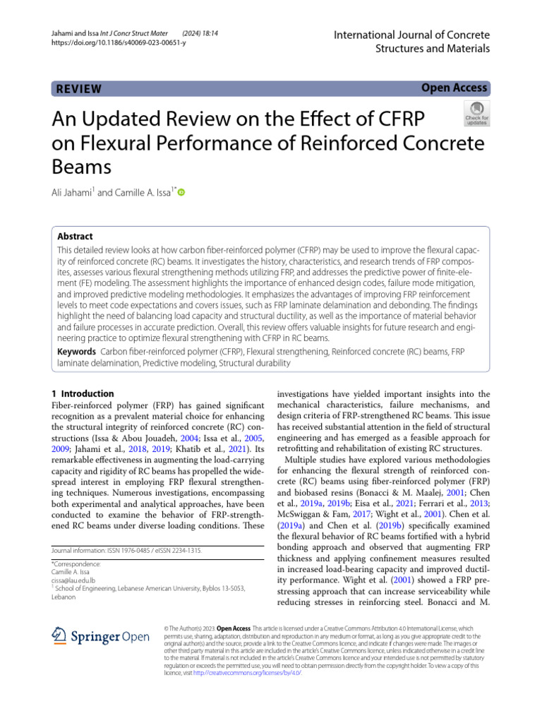 An Updated Review On The Effect of CFRP On Flexural Performance of ...