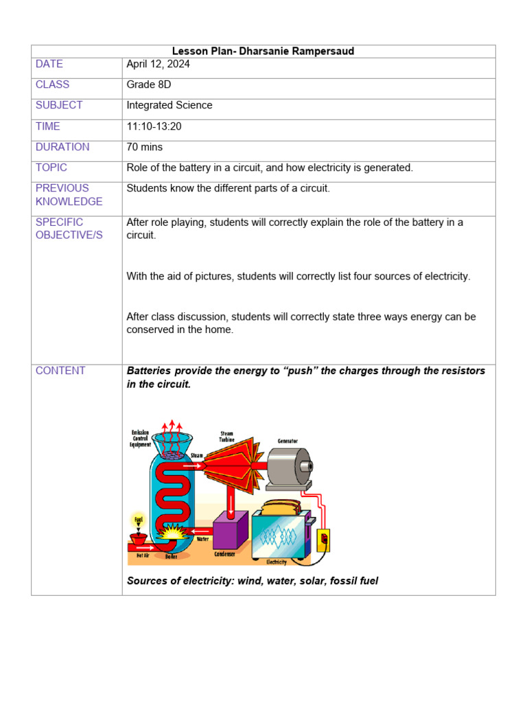 Grade 8 Science: Batteries & Energy Sources | PDF | Electricity ...