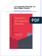 Download Dynamics Of Linguistic Diversity 1St Edition Hagen Peukert online ebook  texxtbook full chapter pdf 