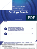 Earnings Results: The 3rd Quarter Ended December 31, 2023