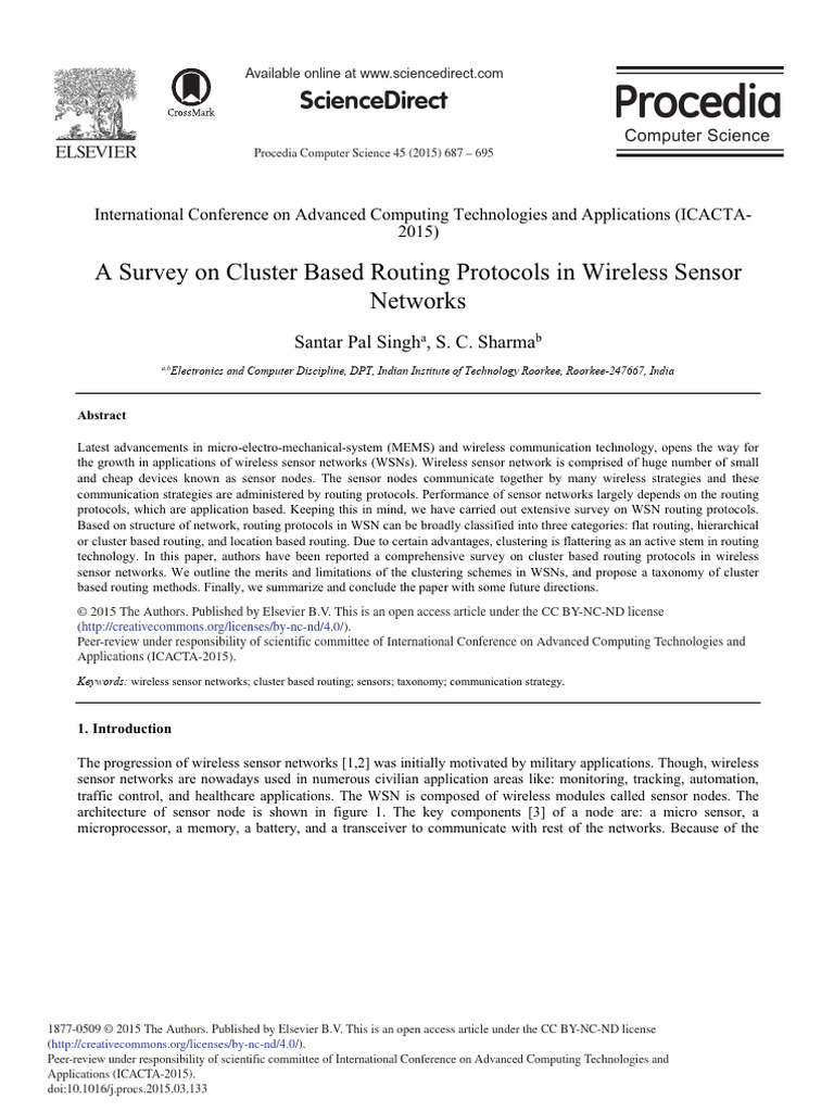 Wireless Sensor Network Routing Strategies | PDF | Computer ...