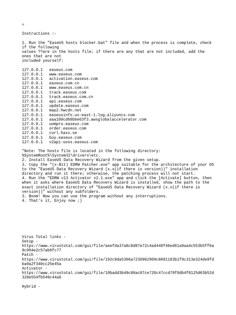 EaseUS Hosts Blocker and Activator Guide | PDF | Teaching Methods ...
