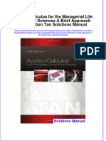 Download pdf Applied Calculus For The Managerial Life And Social Sciences A Brief Approach 10Th Edition Tan Solutions Manual online ebook full chapter 