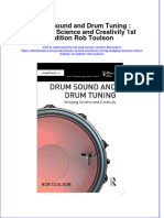Download ebook Drum Sound And Drum Tuning Bridging Science And Creativity 1St Edition Rob Toulson online pdf all chapter docx epub 