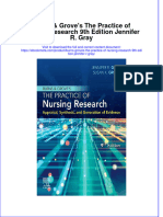 Ebook Burns Groves The Practice of Nursing Research 9Th Edition Jennifer R Gray Online PDF All Chapter