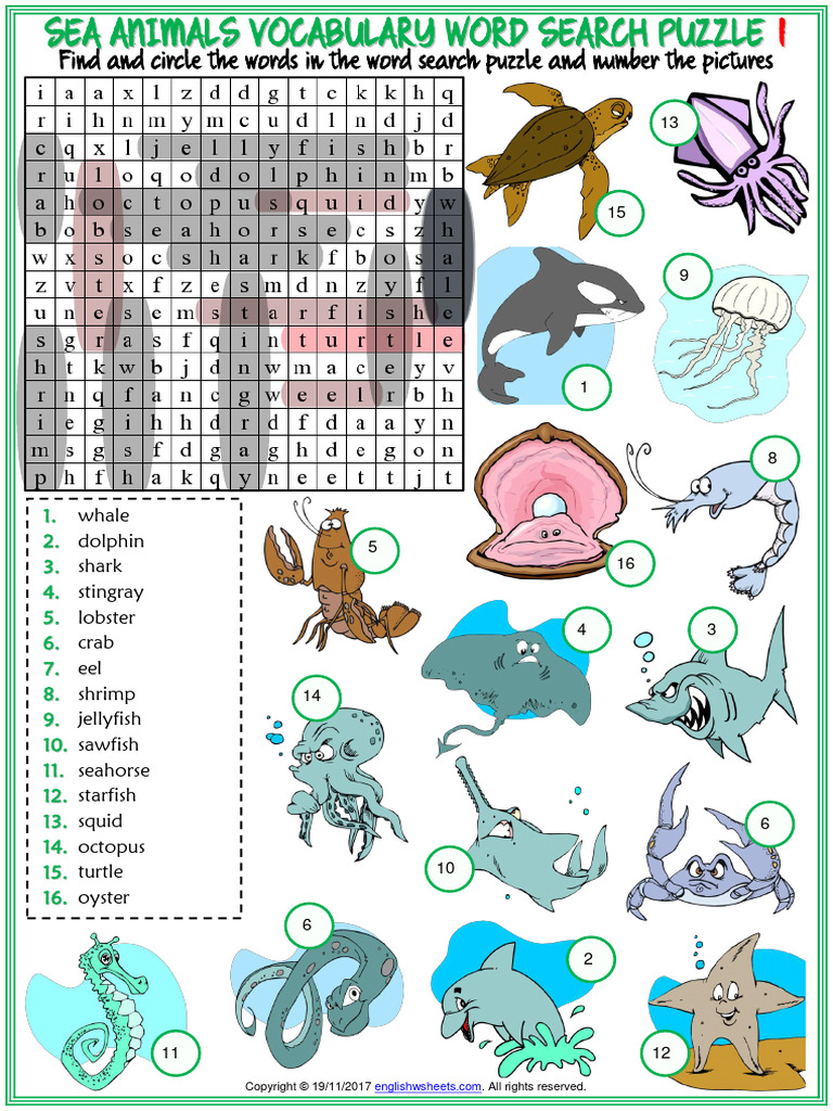 David Okhomina Garcia - Animals Vocabulary Esl Word Search Puzzle ...