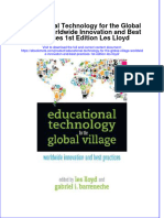 Download Educational Technology For The Global Village Worldwide Innovation And Best Practices 1St Edition Les Lloyd online ebook  texxtbook full chapter pdf 