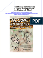 Ebook Ecosystem Management Towards Merging Theory and Practice 1St Edition Dhrubajyoti Ghosh Online PDF All Chapter