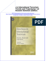 Ebook Directions in International Terrorism Theories Trends and Trajectories 1St Edition Hussein Solomon Editor Online PDF All Chapter