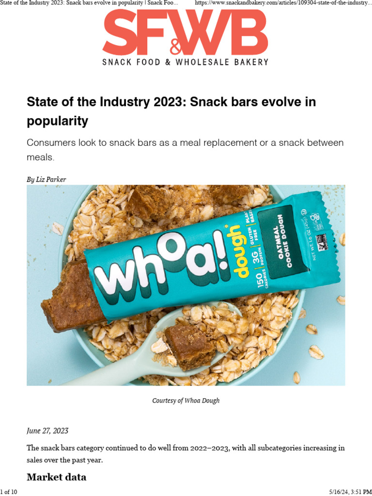 2023 Snack Bar Market Trends Report | PDF | Chocolate | Breads