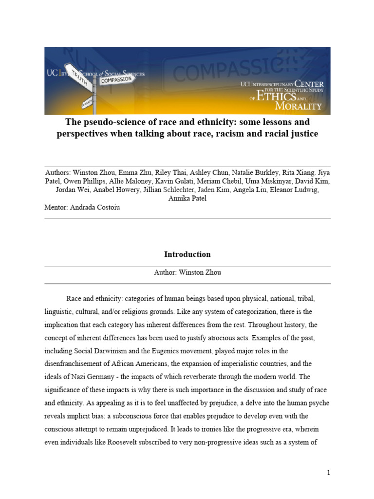 03 The Pseudo Science Of Race And Ethnicity Pdf Race Human