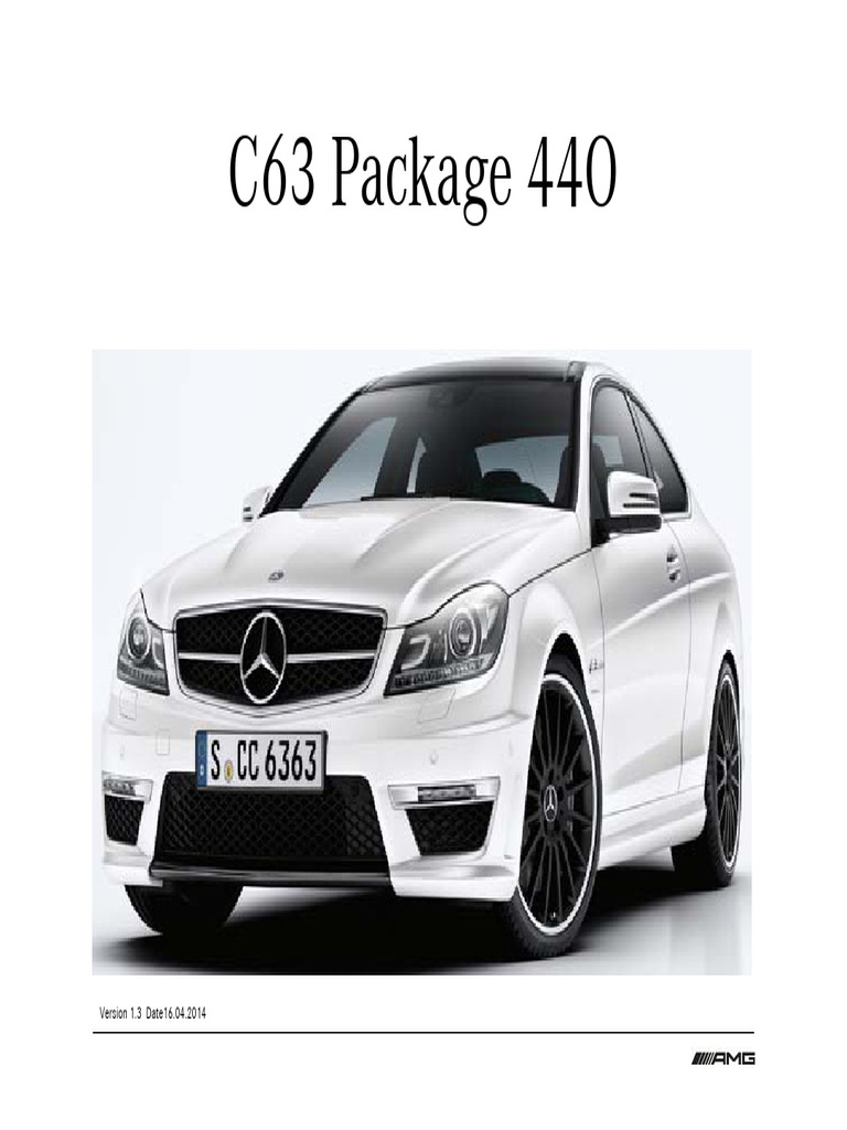 C63 Package 440 Version+1.3 17.04.14eng | PDF | Vehicle Technology ...