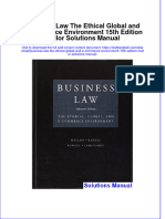 Download pdf Business Law The Ethical Global And E Commerce Environment 15Th Edition Mallor Solutions Manual online ebook full chapter 