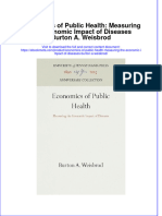 Download Economics Of Public Health Measuring The Economic Impact Of Diseases Burton A Weisbrod online ebook  texxtbook full chapter pdf 