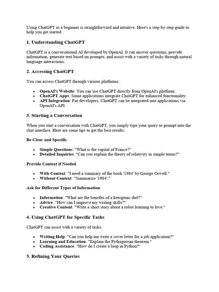 Beginner's Guide to Using ChatGPT | PDF | Computing | Human Communication