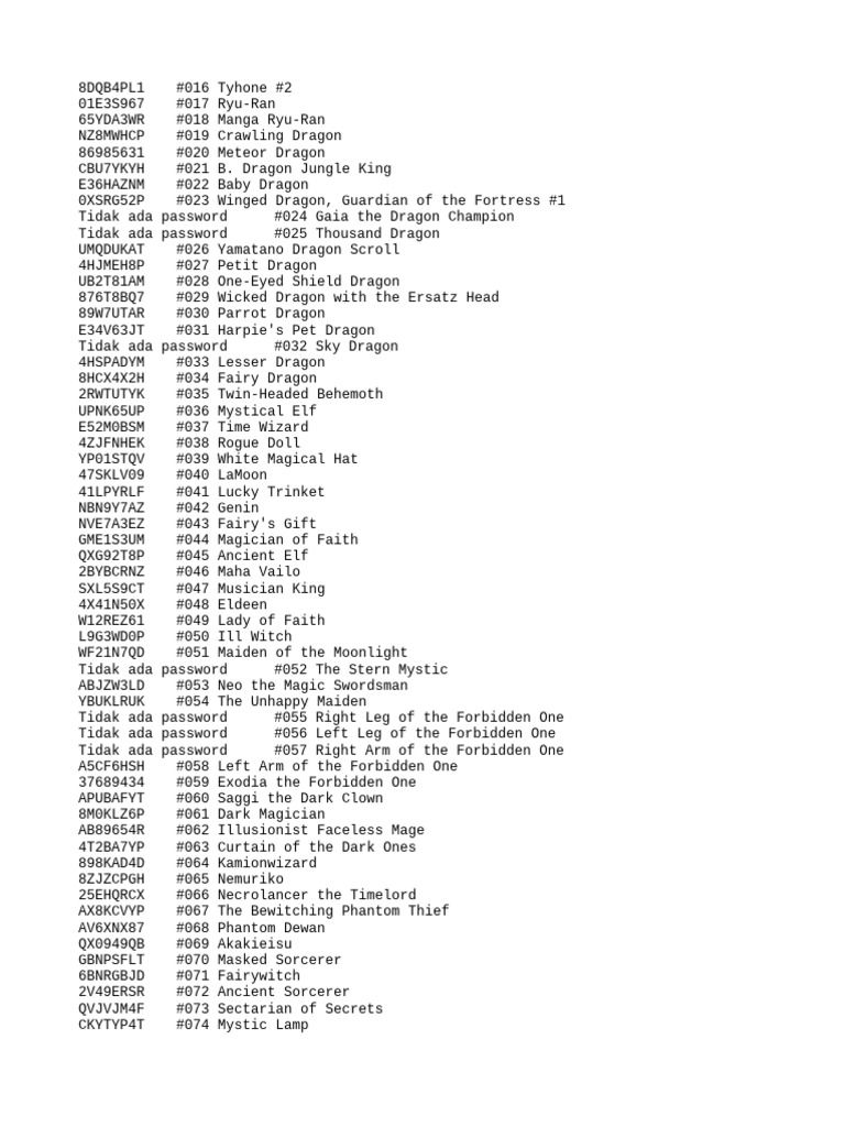 yugioh duelist of the roses unlock all cards code Latest Complete List of PS2 Cheats! Duelist of the Roses Passwords